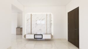 Luxury living room interior designed by top interior designers in Hyderabad
